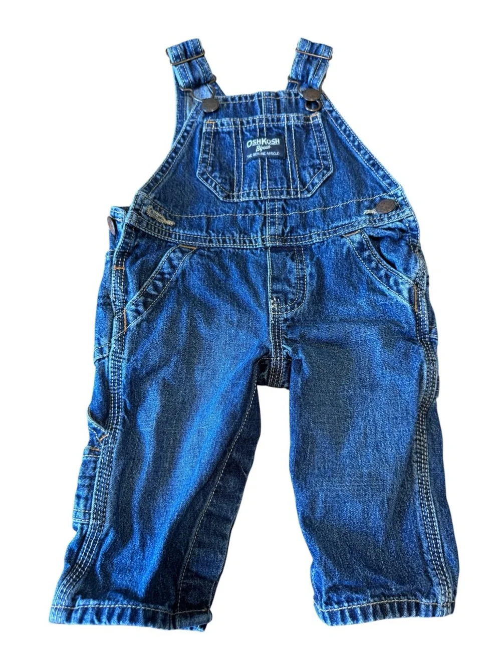 Oshkosh Bgosh Baby Overalls Denim Size 6 Months Carpenter Blue Jean